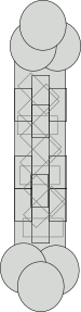 Bone with non-aligned cells disappearing