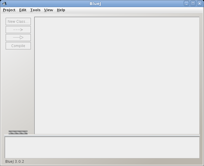 Screenshot of the BlueJ window